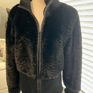 Reaction Kenneth Cole Black Teddy Jacket